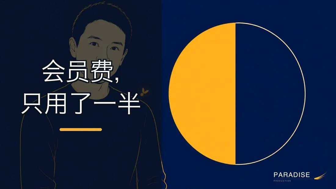 你交的会员费,只用了一半