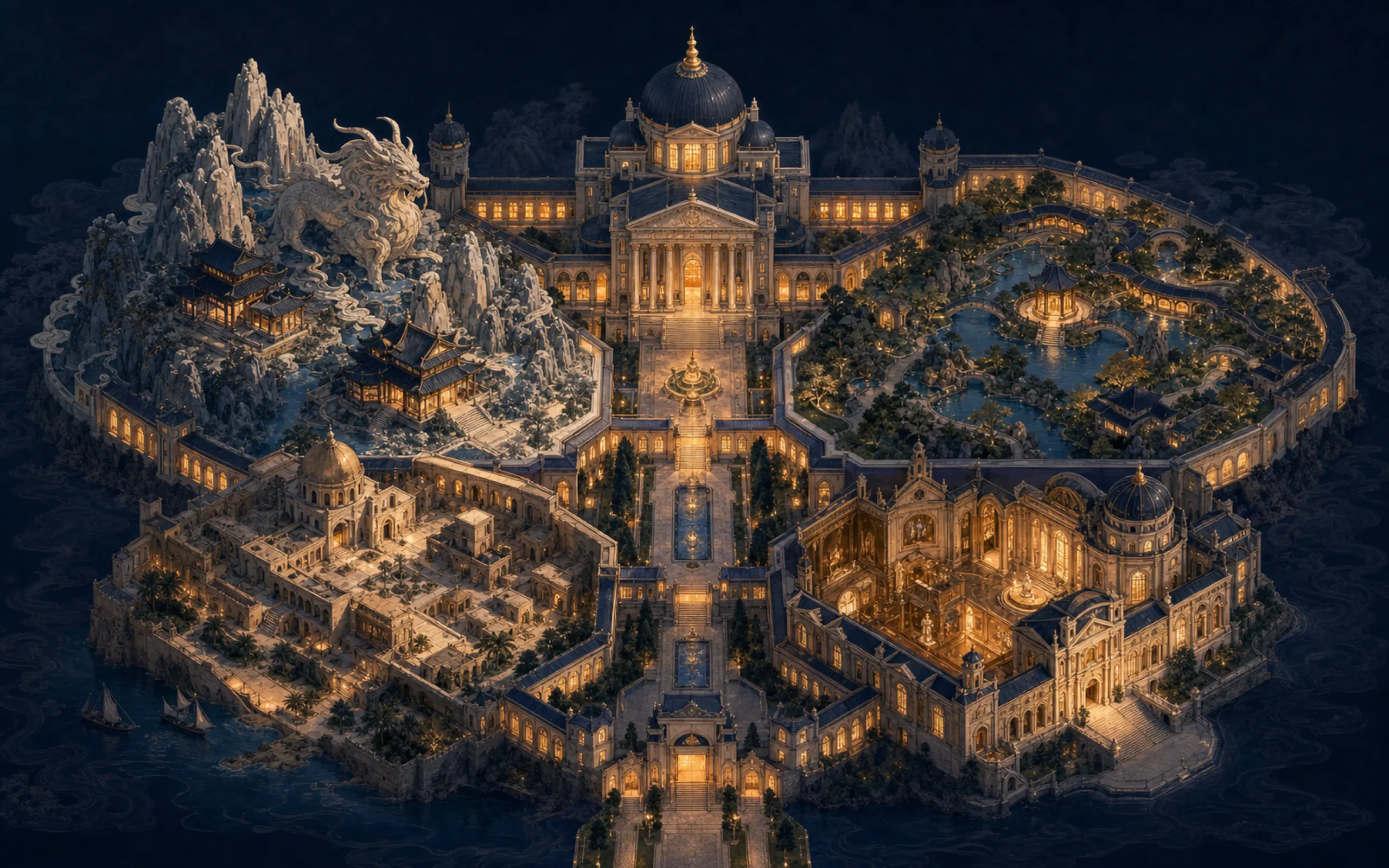 Atlas concept: a palace of knowledge you can walk into